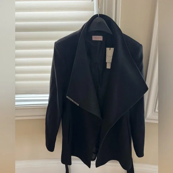 Ted Baker London ROSESSO Short Belted Wool Wrap Coat - Picture 2 of 5